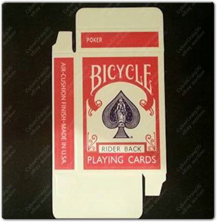 EMPTY BICYCLE PLAYING CARD BOX OLD RIDER 808 RED BLUE DESIGN CASE MAGIC