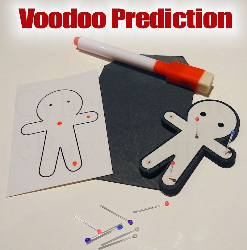 Voodoo Doll Prediction Mental Mind Magic Trick Pin Spike No Force Black Envelope Ebay