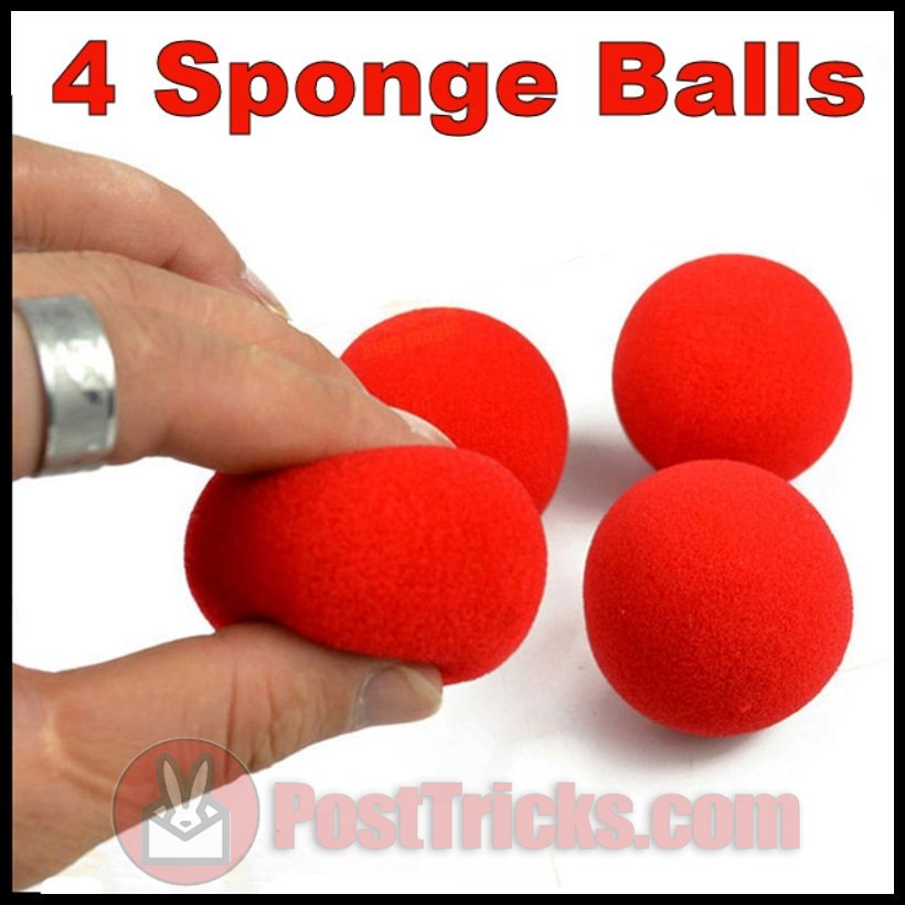 Red Sponge Balls For Magic Trick 4.5cm Close-Up Clown Soft Foam Party Magician