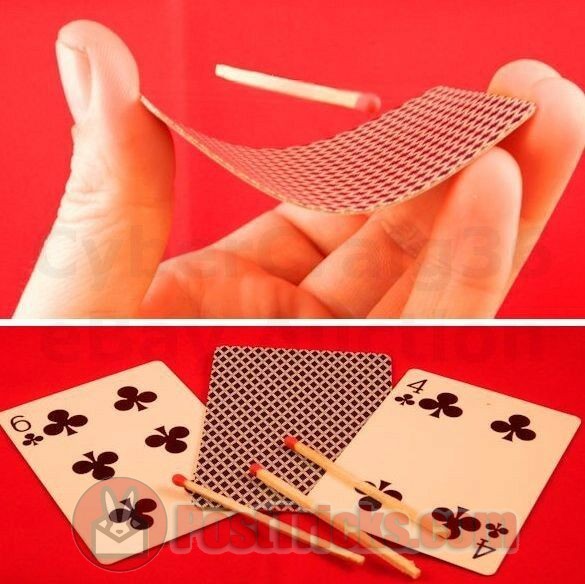 NEW Close-Up Levitation Magic Trick Floating Match Stick on Playing Card 
